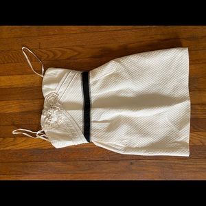 Creme colored with black accents BCBG dress